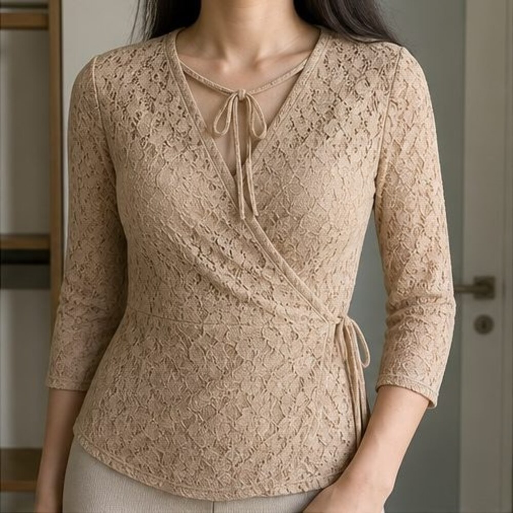 Sand Ruffle Blouse - Picture 2 of 6